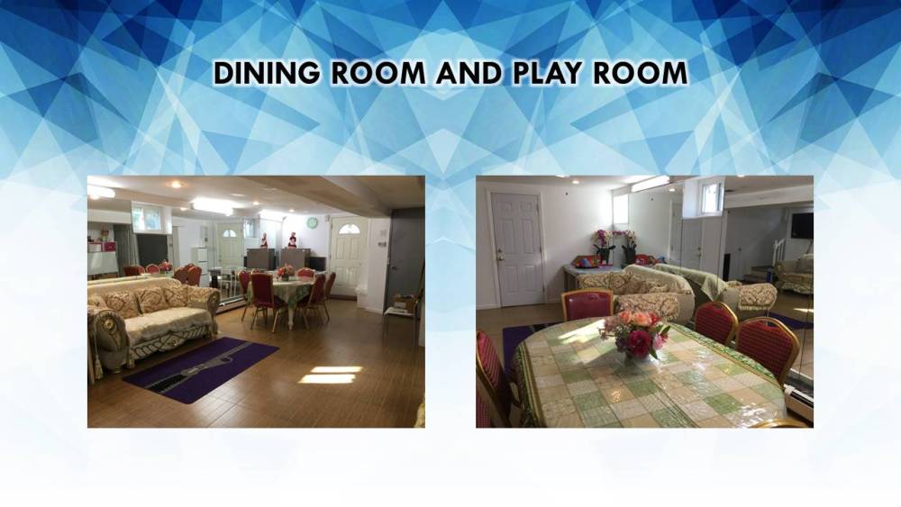 dining room and play room