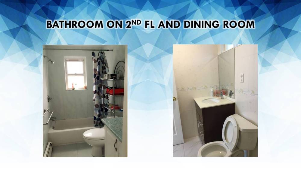 bathroom and dining room